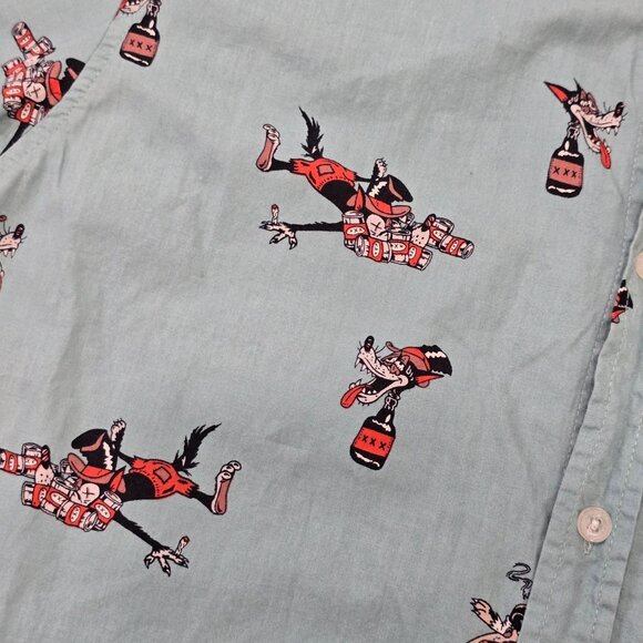 Matix Short Sleeve Button-Up Shirt With Cartoon Print Size L - Picture 5 of 7